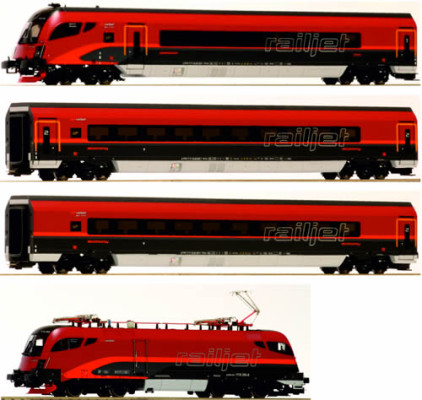 Jägerndorfer 10402 OBB 4pc Railjet Spirit of Europe