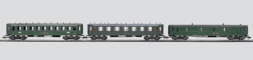 Märklin 42383 Swiss Oldtimer Passenger Train Wagon Set