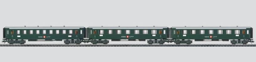 Märklin 42384 Swiss Oldtimer Passenger Train Wagon Set