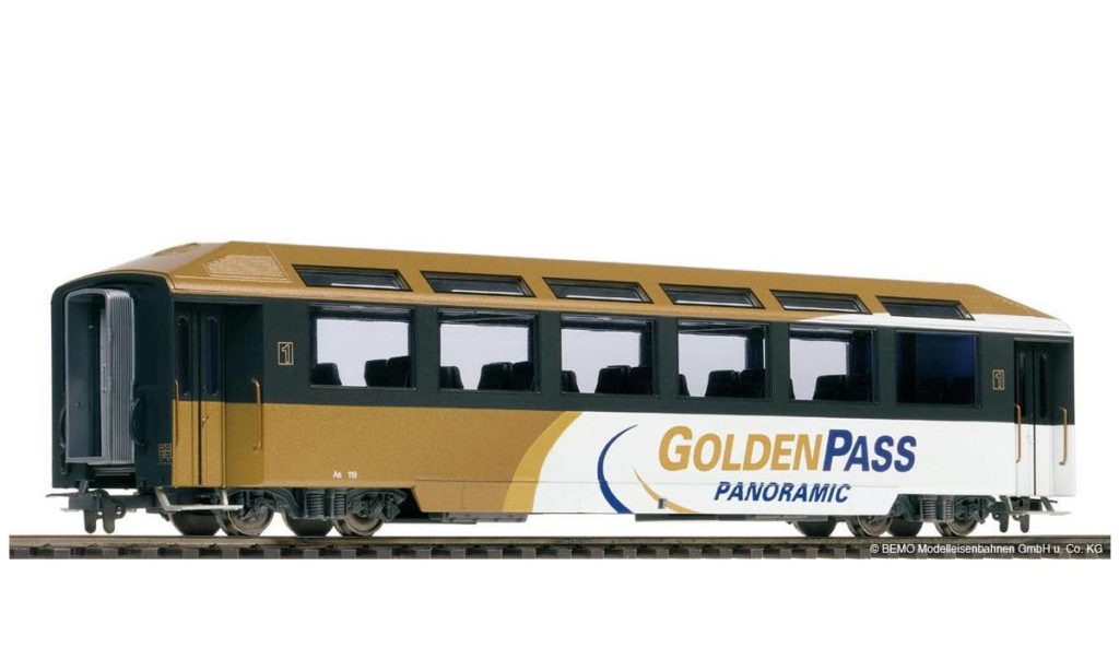Bemo 3295 318 MOB As GoldenPass Panorama Wagon 1st Class