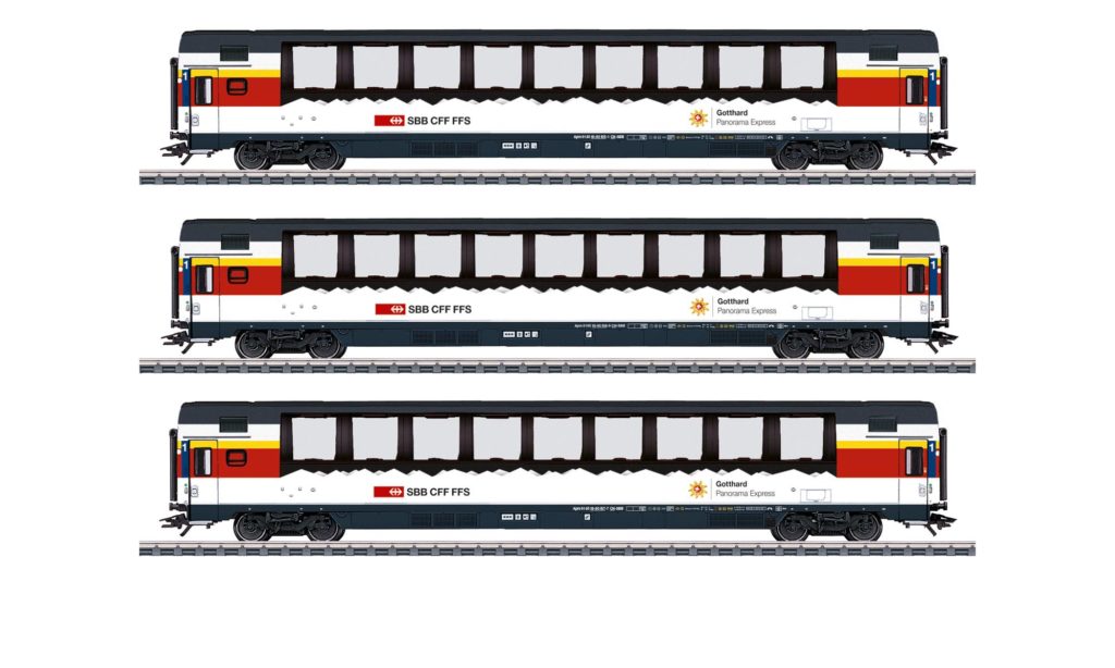 Märklin 43650 Gotthard Panorama Express Passenger Car Set