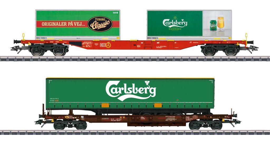 Märklin 47109 Carlsberg and Tuborg KLV Freight Car Set